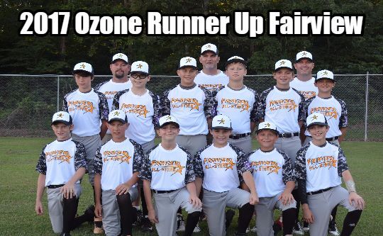 2017 TN DYB State Tournament 12U-Ozone Runner-up